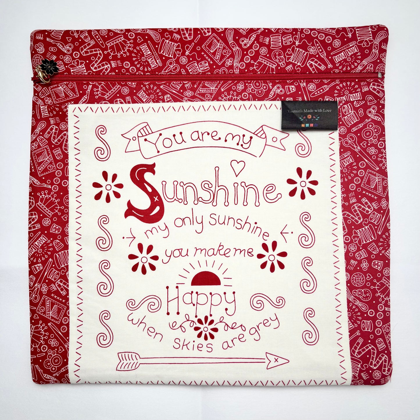 Say It With a Stitch - Sunshine  Project Bag (12"x12")