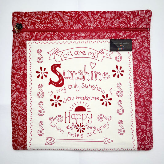 Say It With a Stitch - Sunshine  Project Bag (12"x12")