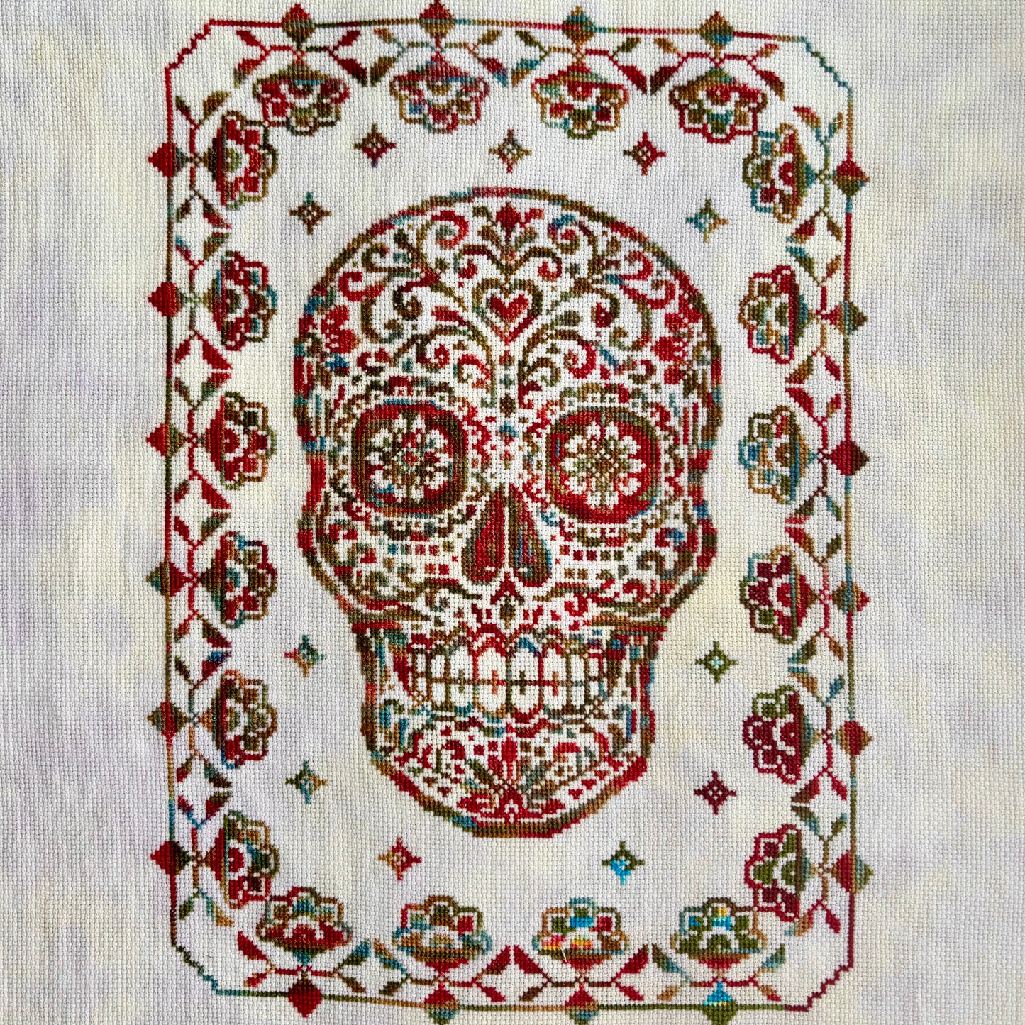 Sugar Skull Cross-stitch Chart