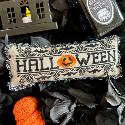 PRE ORDER Halloween Pillow cross- stitch pattern