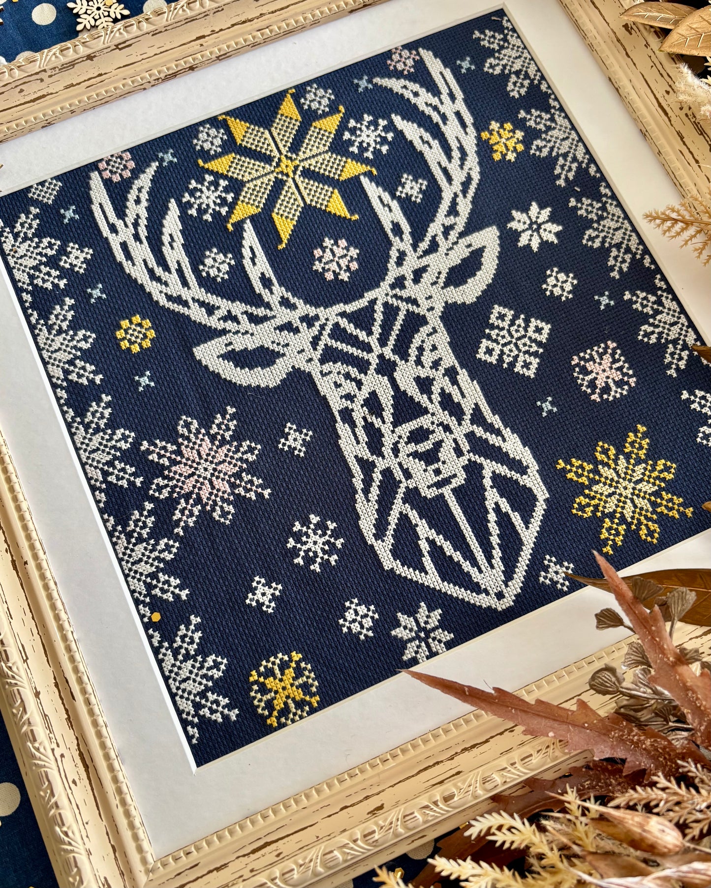 Stag Quaker Cross-stitch Chart