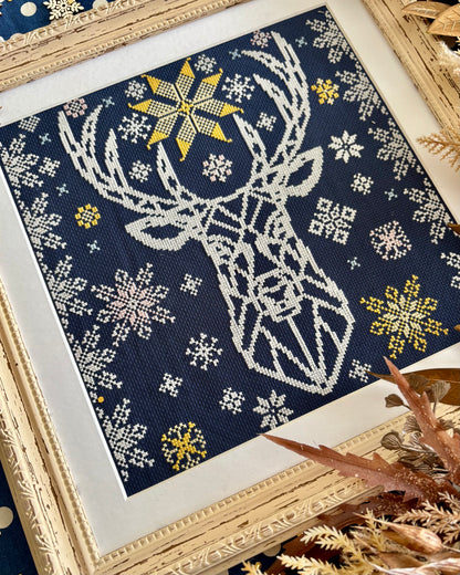 Stag Quaker Cross-stitch Chart