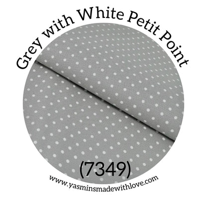 Zweigart 32ct Murano Evenweave – Grey with White Petit Point (7349)