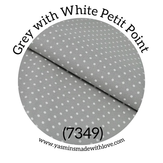 Zweigart 32ct Murano Evenweave – Grey with White Petit Point (7349)