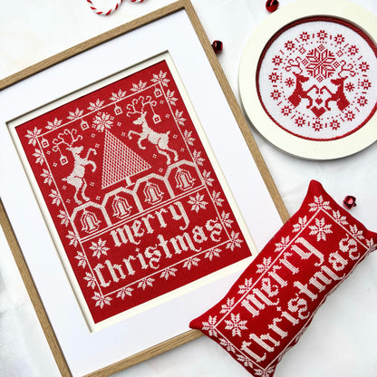 Yuletide in Red & White Cross-stitch Booklet