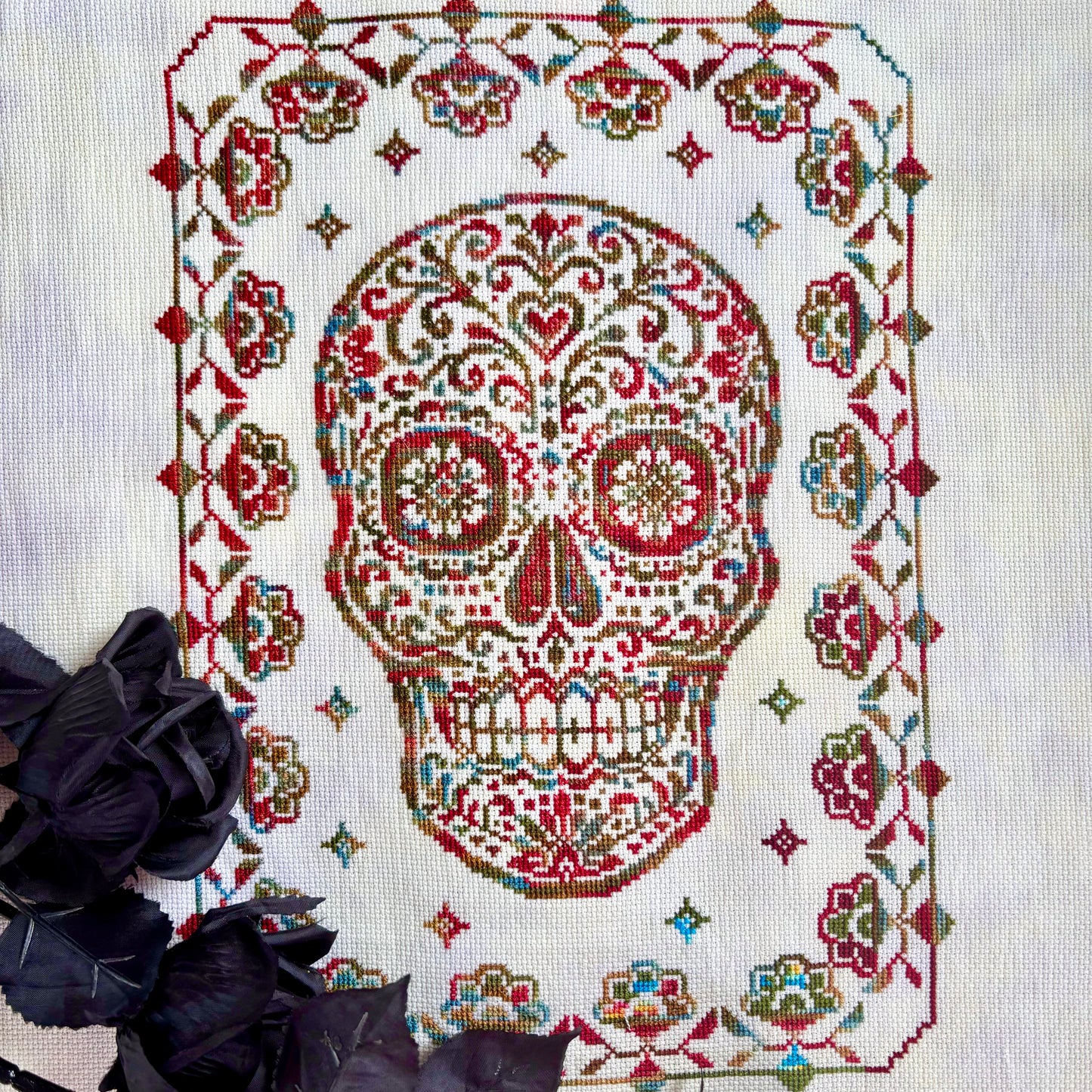 Sugar Skull Cross-stitch Chart