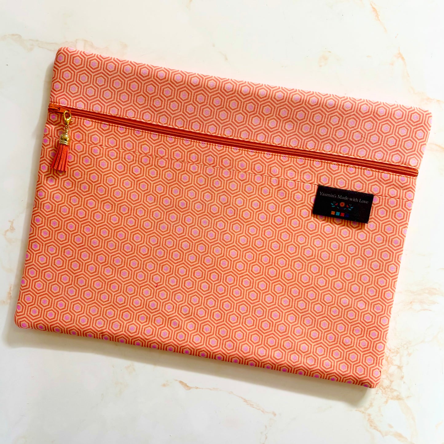 True Colors Hexagons Project Bag 11"×14" (27.9cm × 35.6cm)