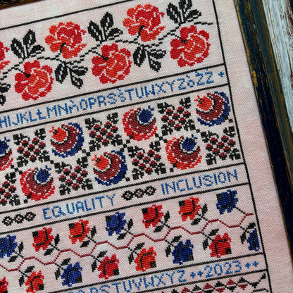 Band Sampler – Cross Stitch Pattern | PDF & Printed Chart | Decorative ...