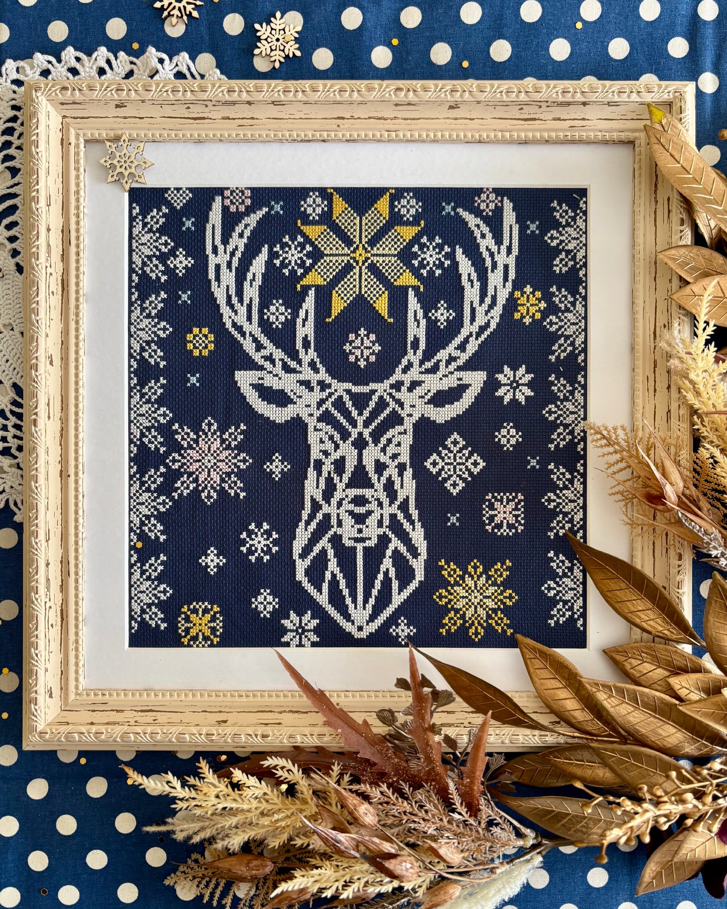Stag Quaker Cross-stitch Chart