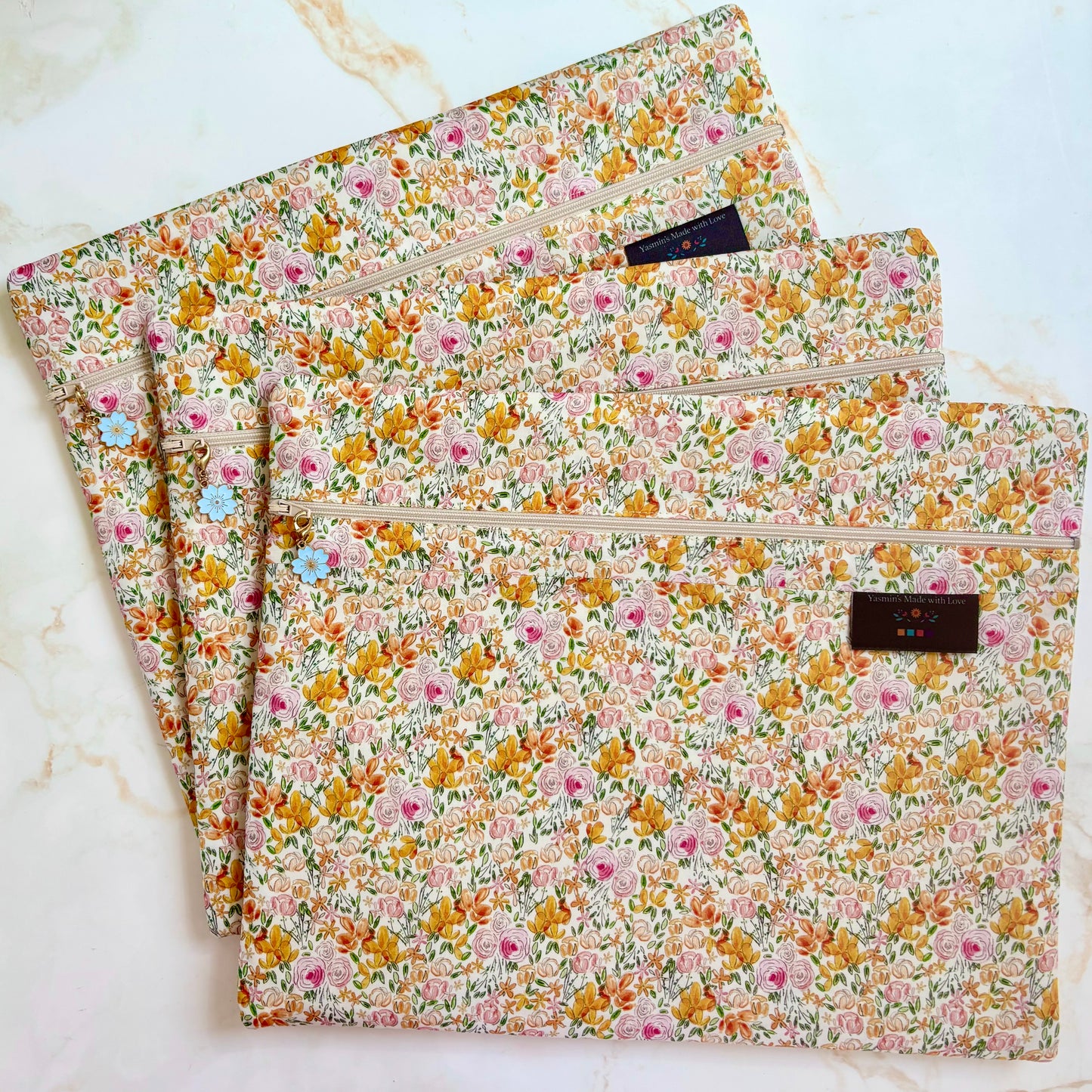 Meadow Flowers Project Bag 11’x14’ (27.9cm x 35.6cm)