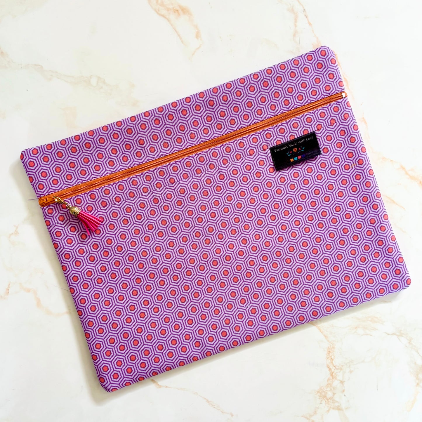 True Colors Hexagons Project Bag 11"×14" (27.9cm × 35.6cm)