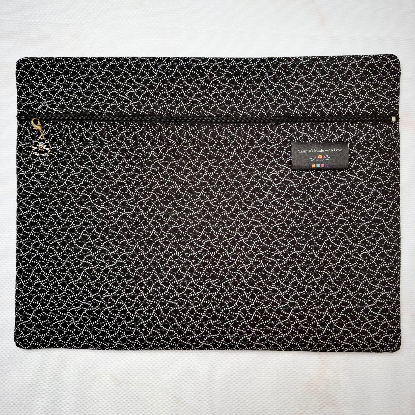 Night & Day Project Bag 11×14 quilting cotton craft organiser