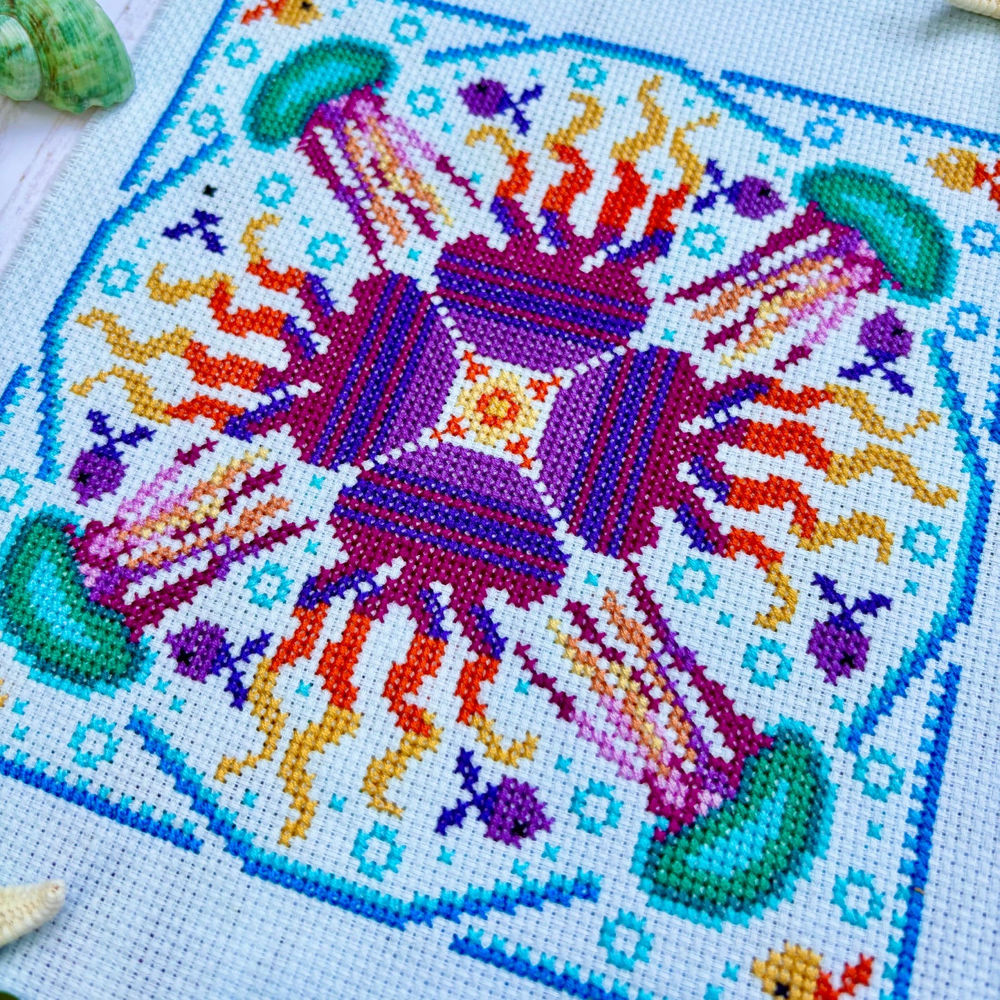 Mandala Style Cross stitch Pattern - JELLYFISH