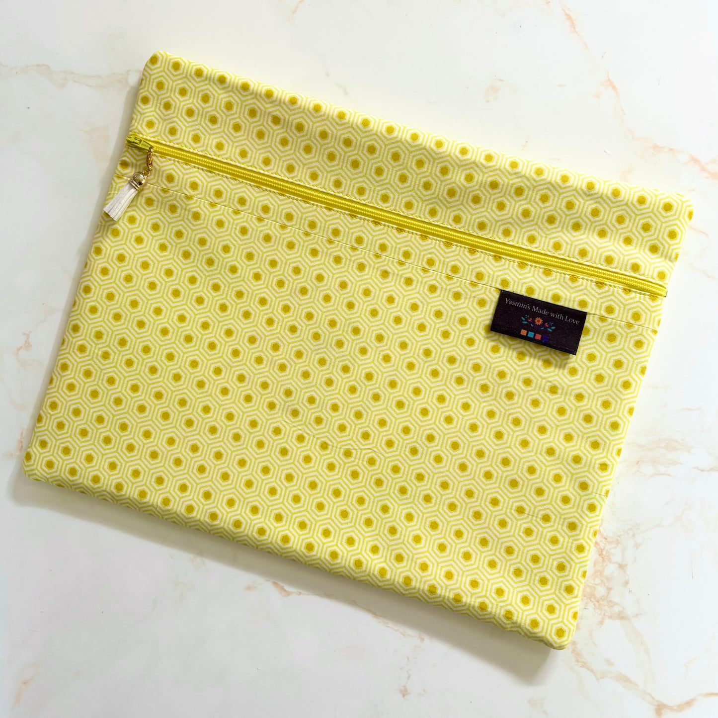 True Colors Hexagons Project Bag 11"×14" (27.9cm × 35.6cm)