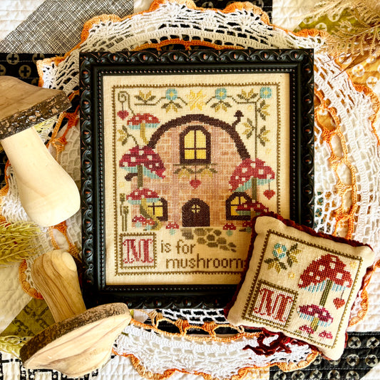 PRE-ORDER M is for Mushroom Duo Cross-stitch Chart
