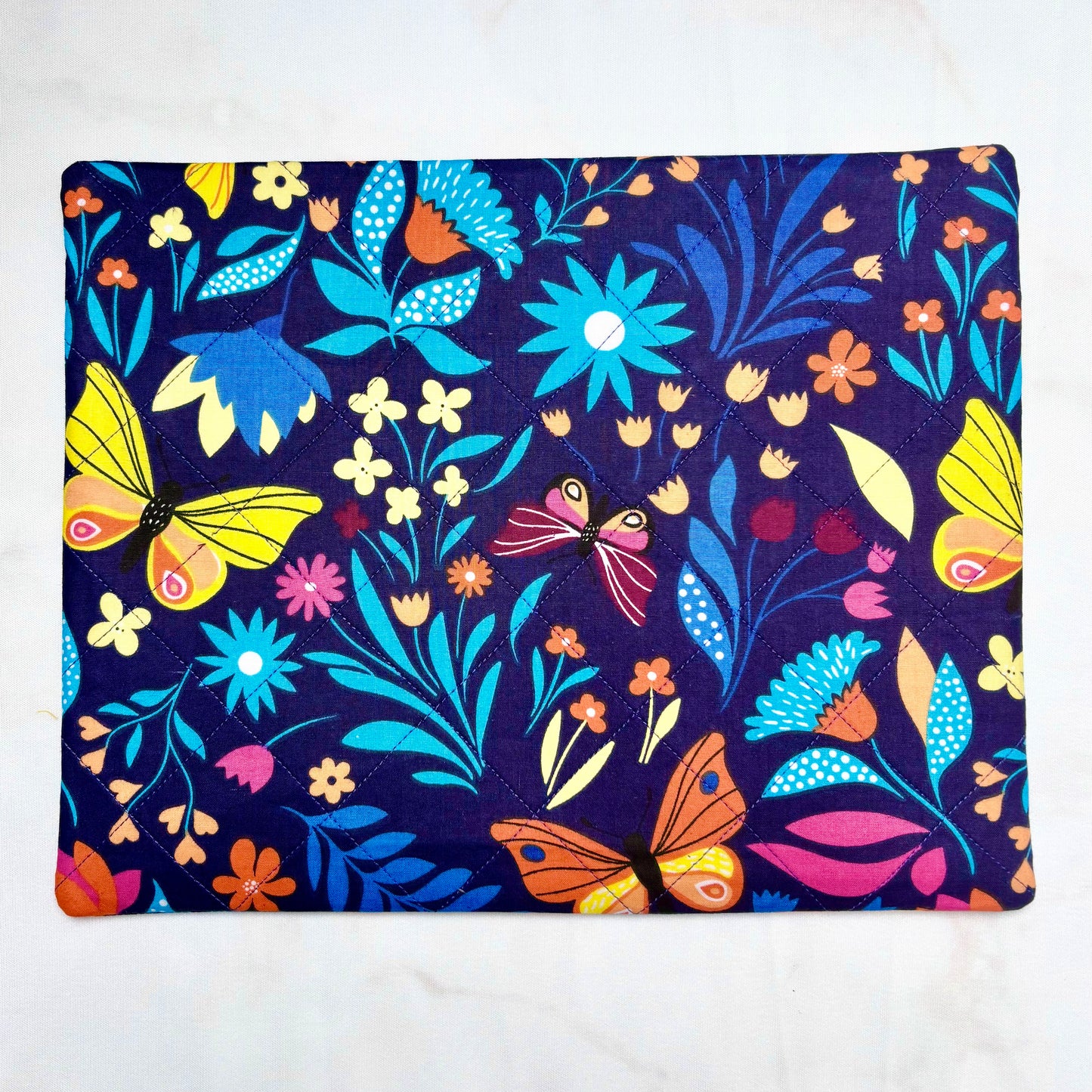 Butterflies Project Bag 11×14 quilting cotton craft organiser