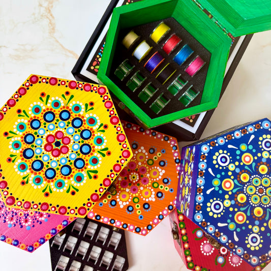 Hand-painted  Sewing Machine Bobbin Case