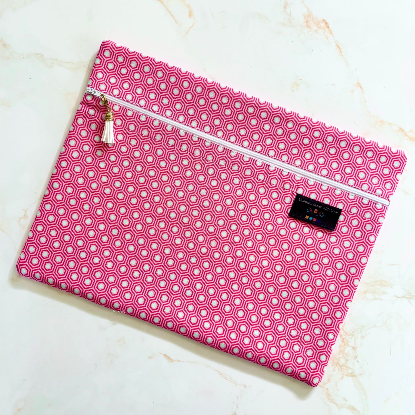 True Colors Hexagons Project Bag 11"×14" (27.9cm × 35.6cm)