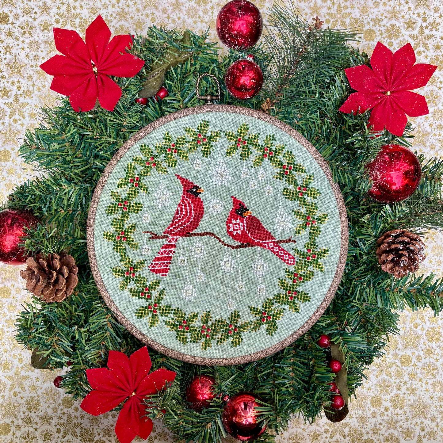 Winter Greetings Cross-stitch Pattern