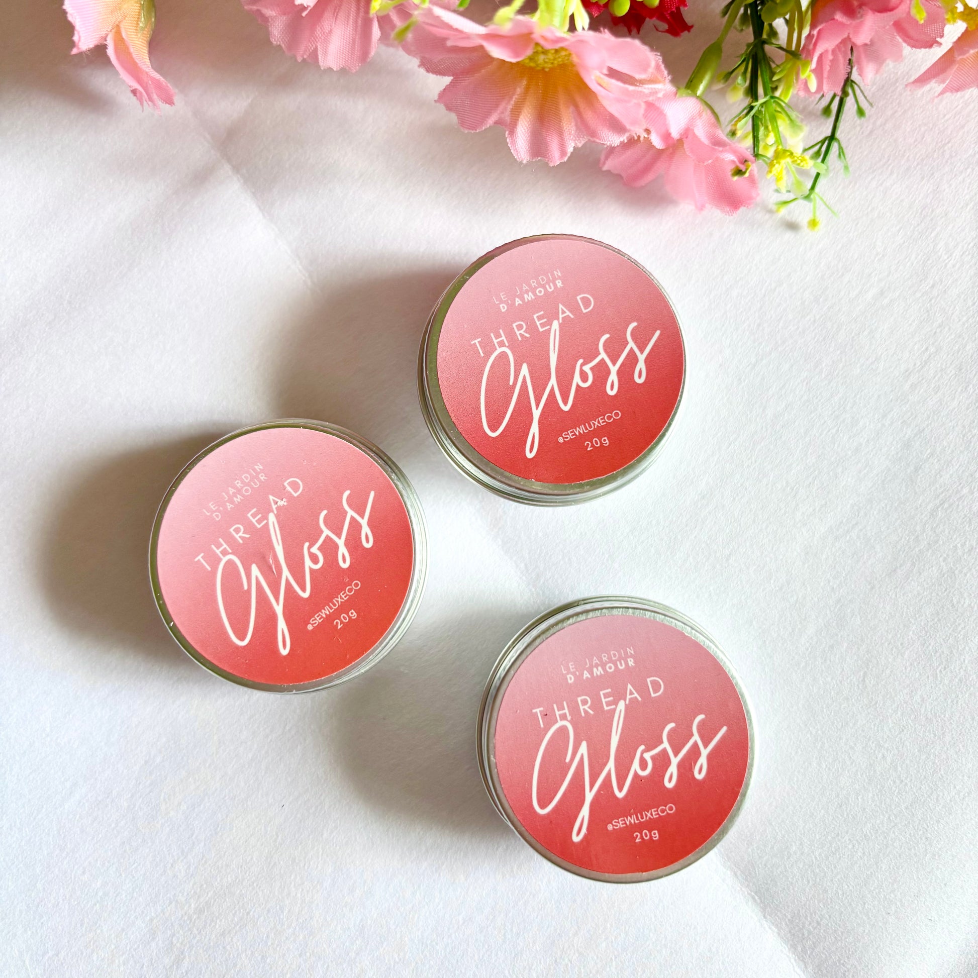 Rose scented thread gloss for embroidery