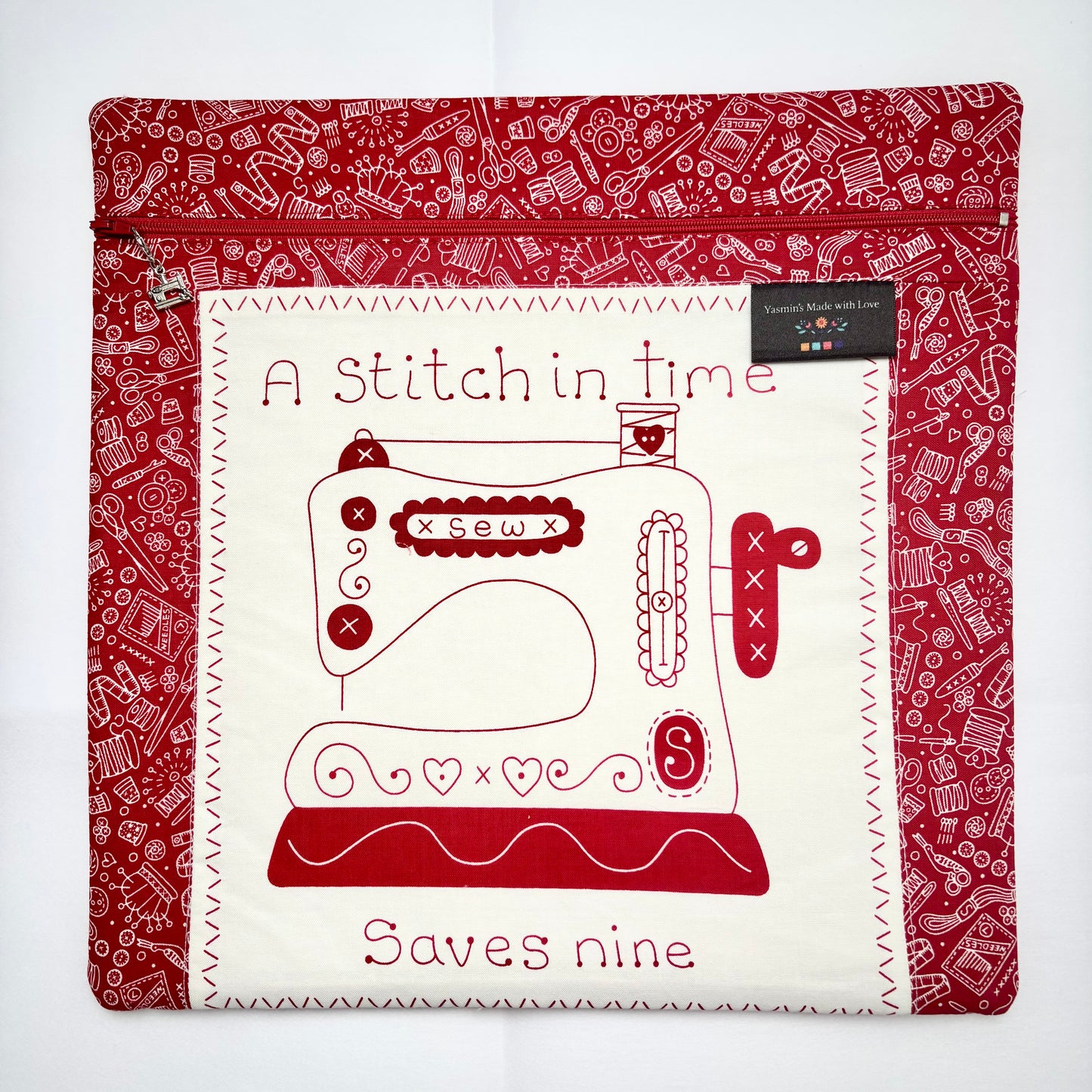 Say It With a Stitch - Stitch in Time Project Bag (12"x12")