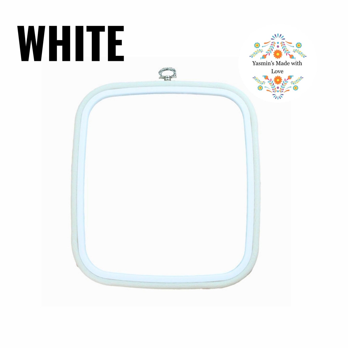 Nurge Flexi Hoops Square No. 3 - 230 x 250mm (9" x 10") WHITE