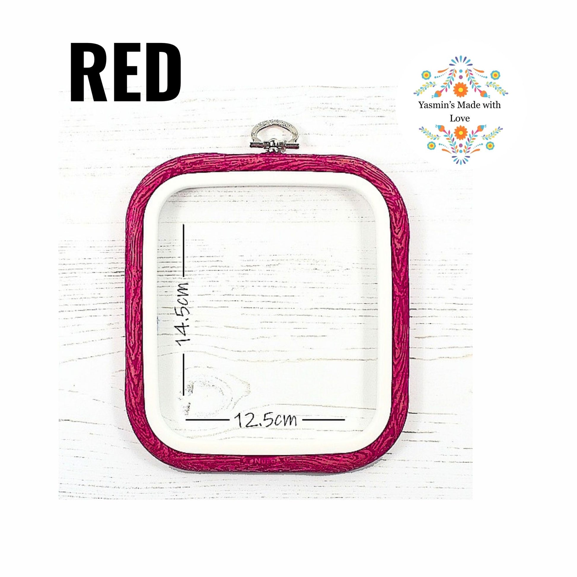 Nurge Flexi Hoops Square No. 1 - 125 x 145mm (5" x 5 3/4") RED