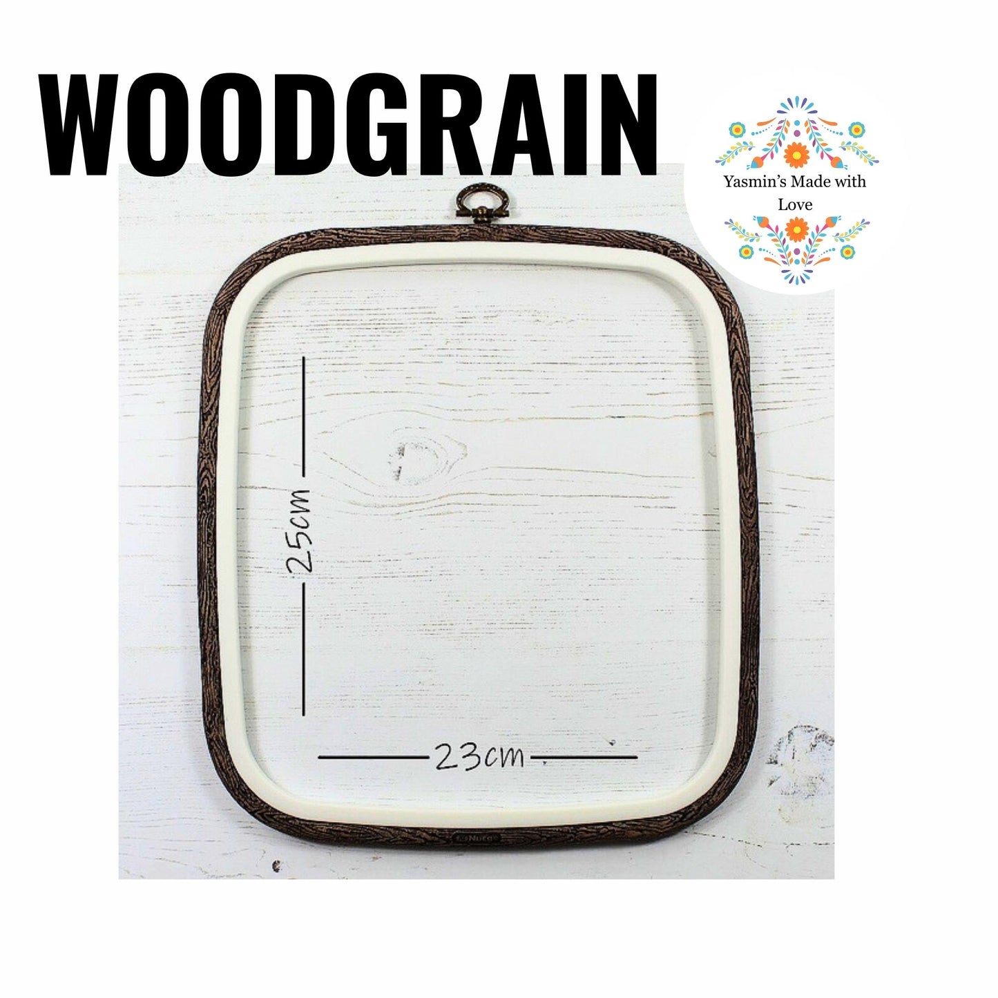 Nurge Flexi Hoops Square No. 3 - 230 x 250mm (9" x 10") WOODGRAIN