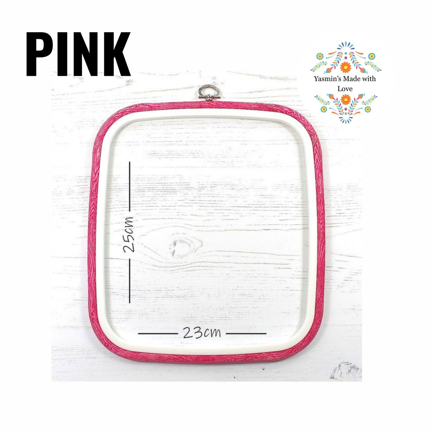 Nurge Flexi Hoops Square No. 3 - 230 x 250mm (9" x 10") PINK