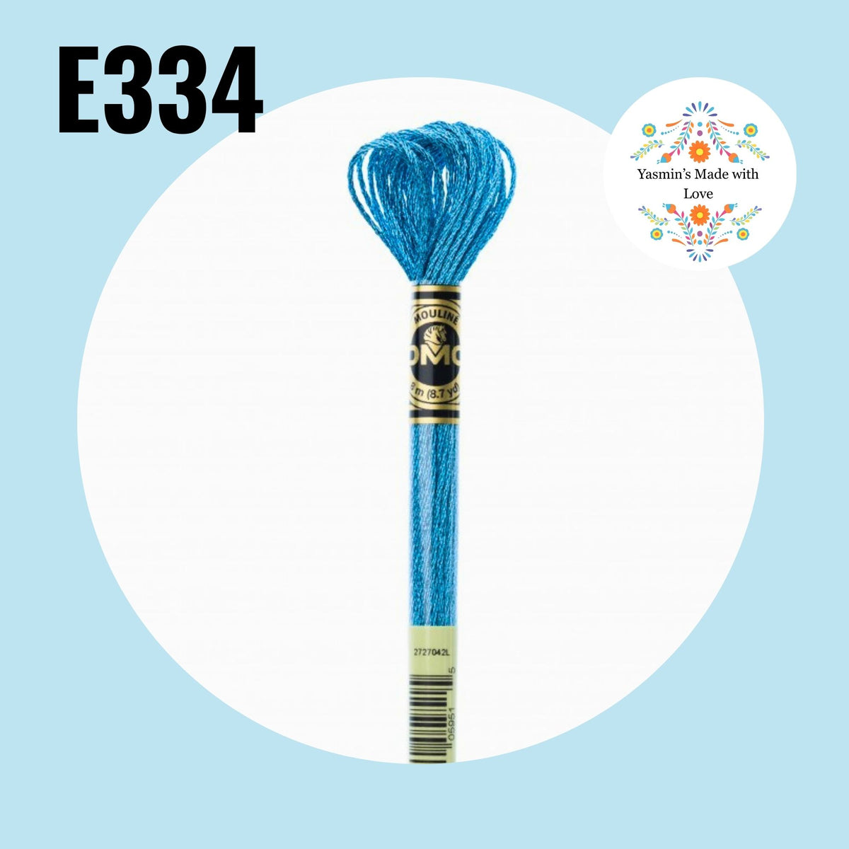 DMC E334 - Blue Topaz Light Effects Embroidery Thread