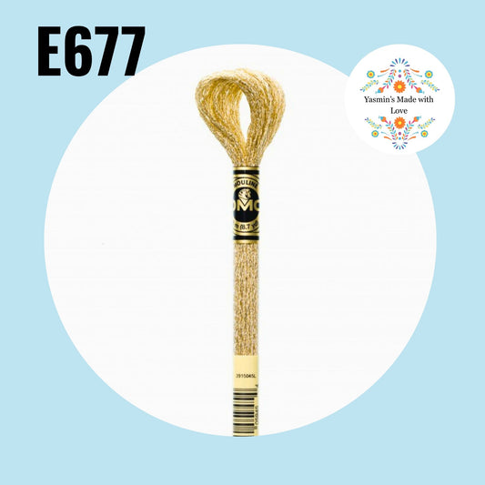 DMC E677 - White Gold Light Effects Embroidery Thread