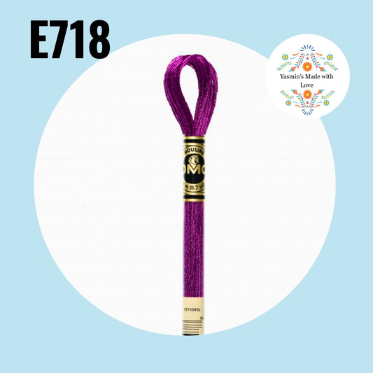 DMC E718 - Pink Garnet Light Effects Embroidery Thread