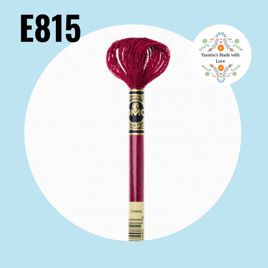 DMC E815 - Dark Red Ruby Light Effects Embroidery Thread
