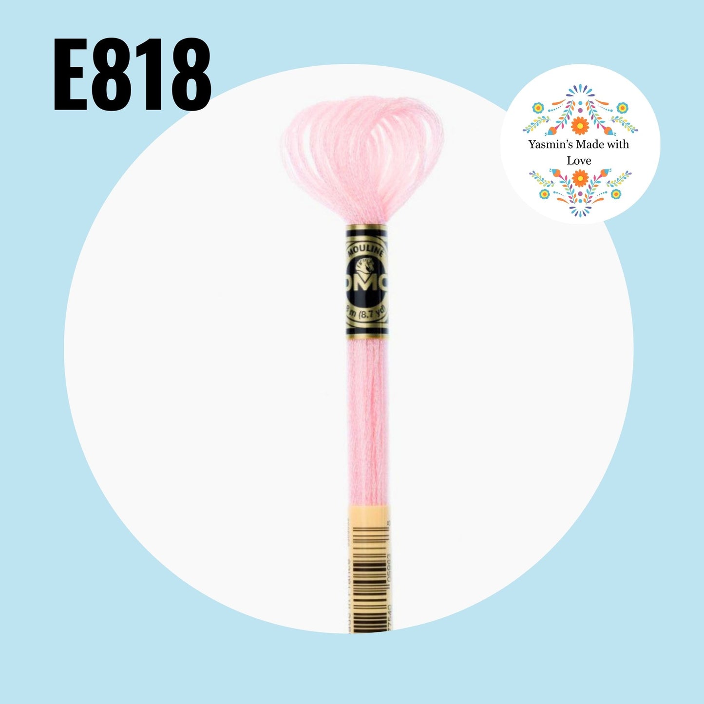 DMC E818 - Soft Pink Light Effects Embroidery Thread