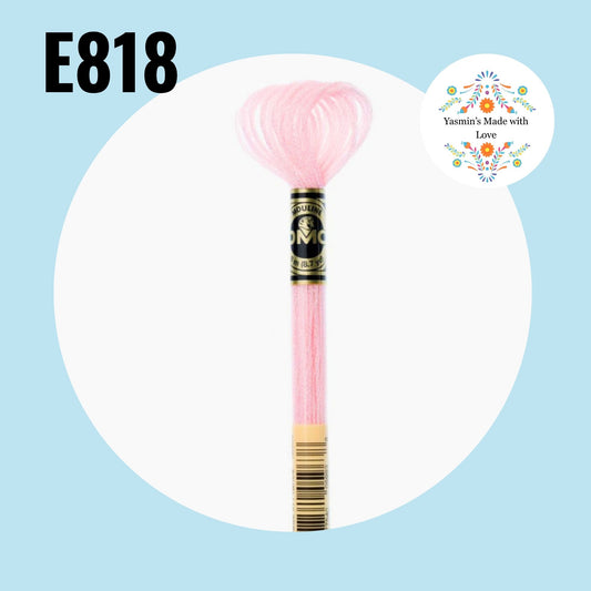 DMC E818 - Soft Pink Light Effects Embroidery Thread