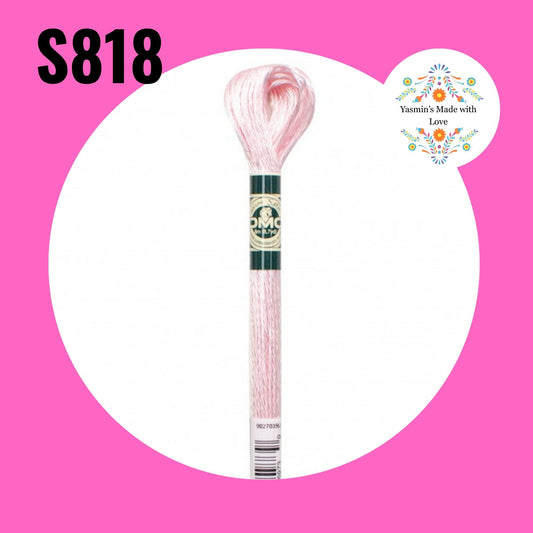DMC S818 - Baby Pink Satin Embroidery Thread
