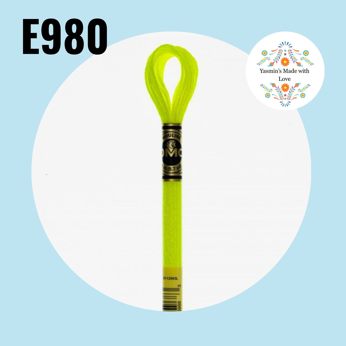 DMC E980 - Neon Yellow Light Effects Embroidery Thread