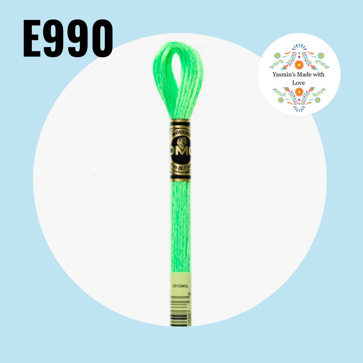 DMC E990 - Neon Green Light Effects Embroidery Thread