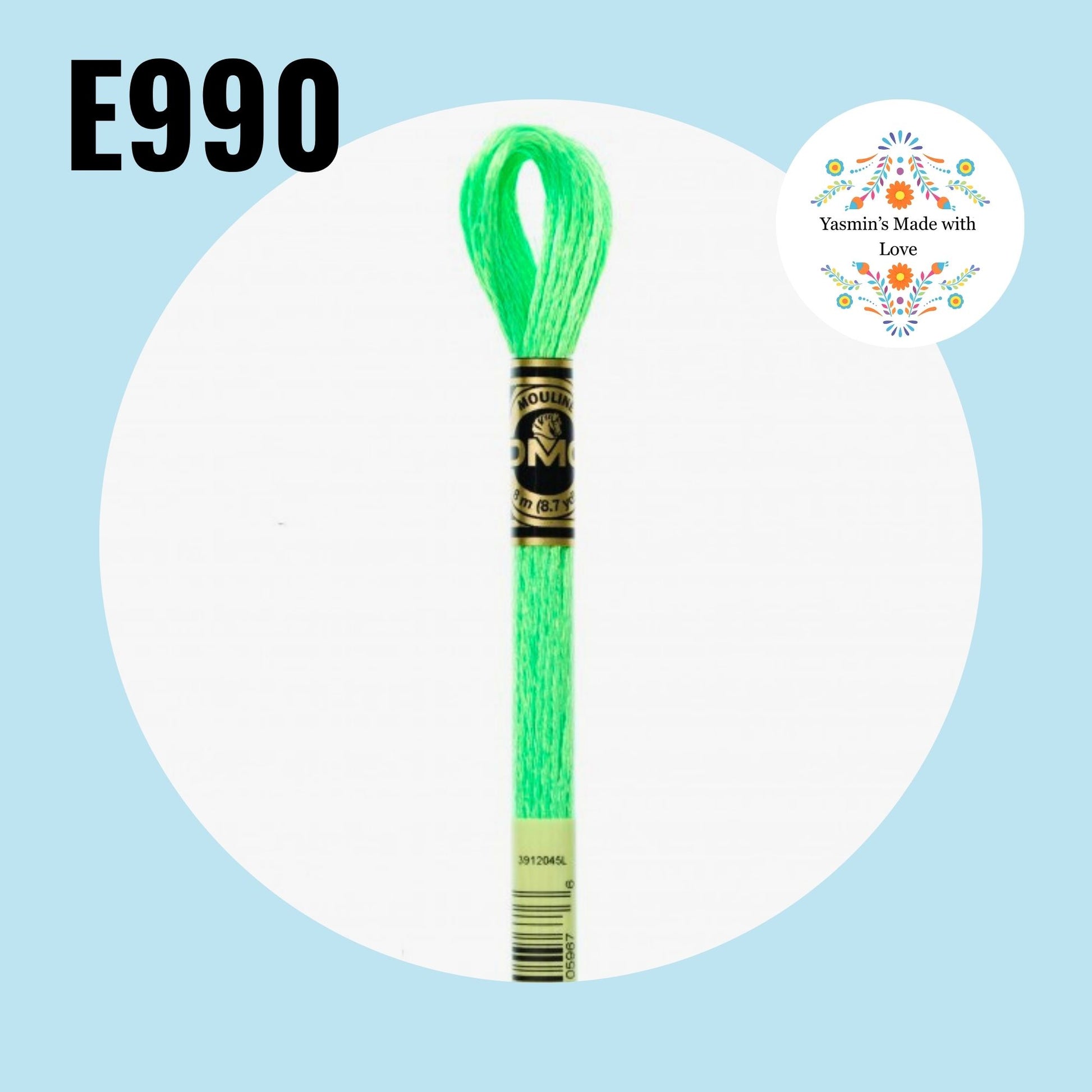 DMC E990 - Neon Green Light Effects Embroidery Thread