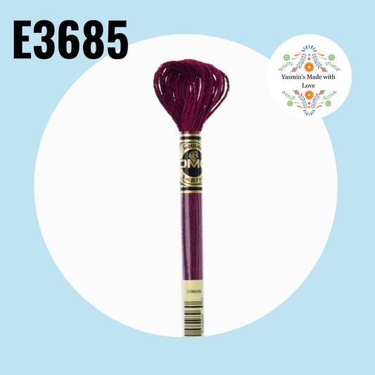 DMC E3685 - Rosewood Light Effects Embroidery Thread