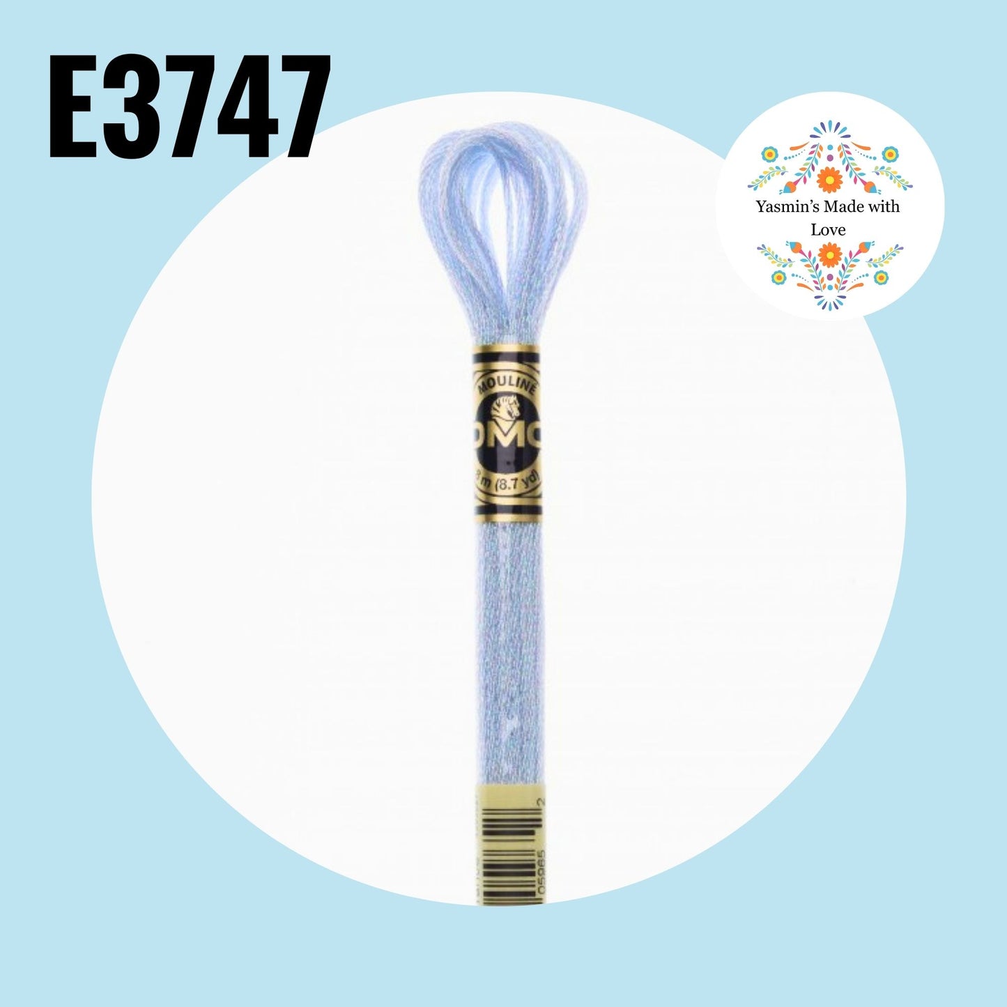 DMC E3747 - Sky Blue Light Effects Embroidery Thread
