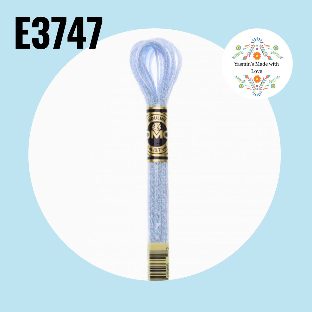 DMC E3747 - Sky Blue Light Effects Embroidery Thread