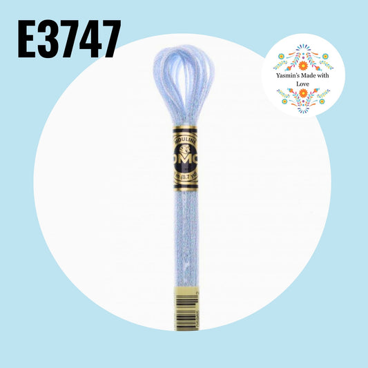 DMC E3747 - Sky Blue Light Effects Embroidery Thread