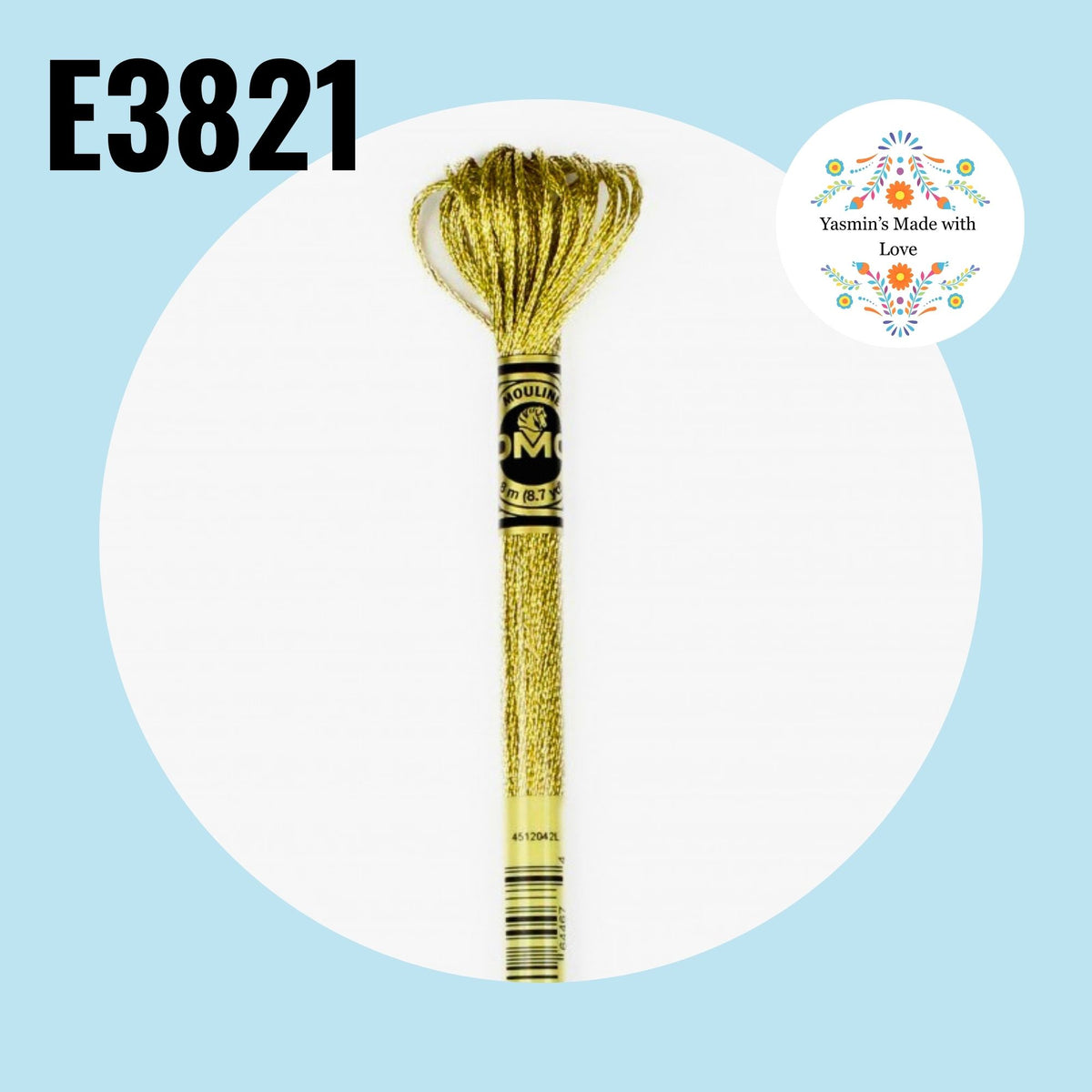DMC E3821 - Light Gold Light Effects Embroidery Thread