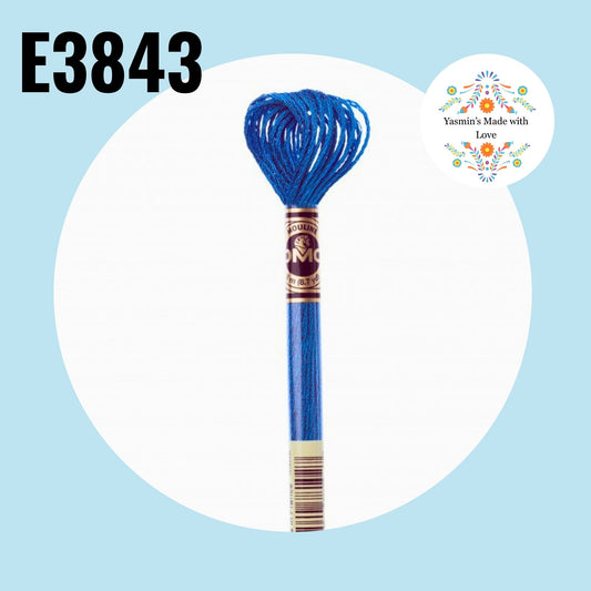 DMC E3843 - Light Blue Sapphire Light Effects Embroidery Thread