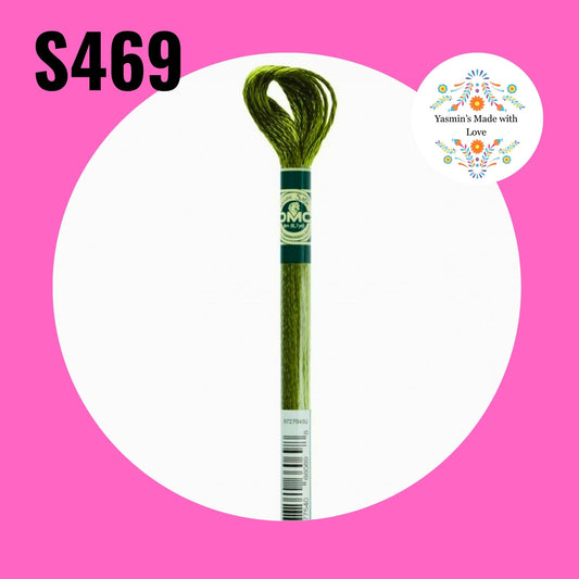 DMC S469 - Avocado Green Satin Embroidery Thread