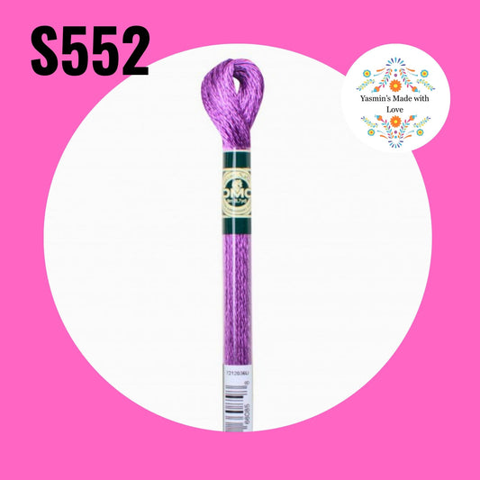 DMC S552 - Violet Medium Satin Embroidery Thread