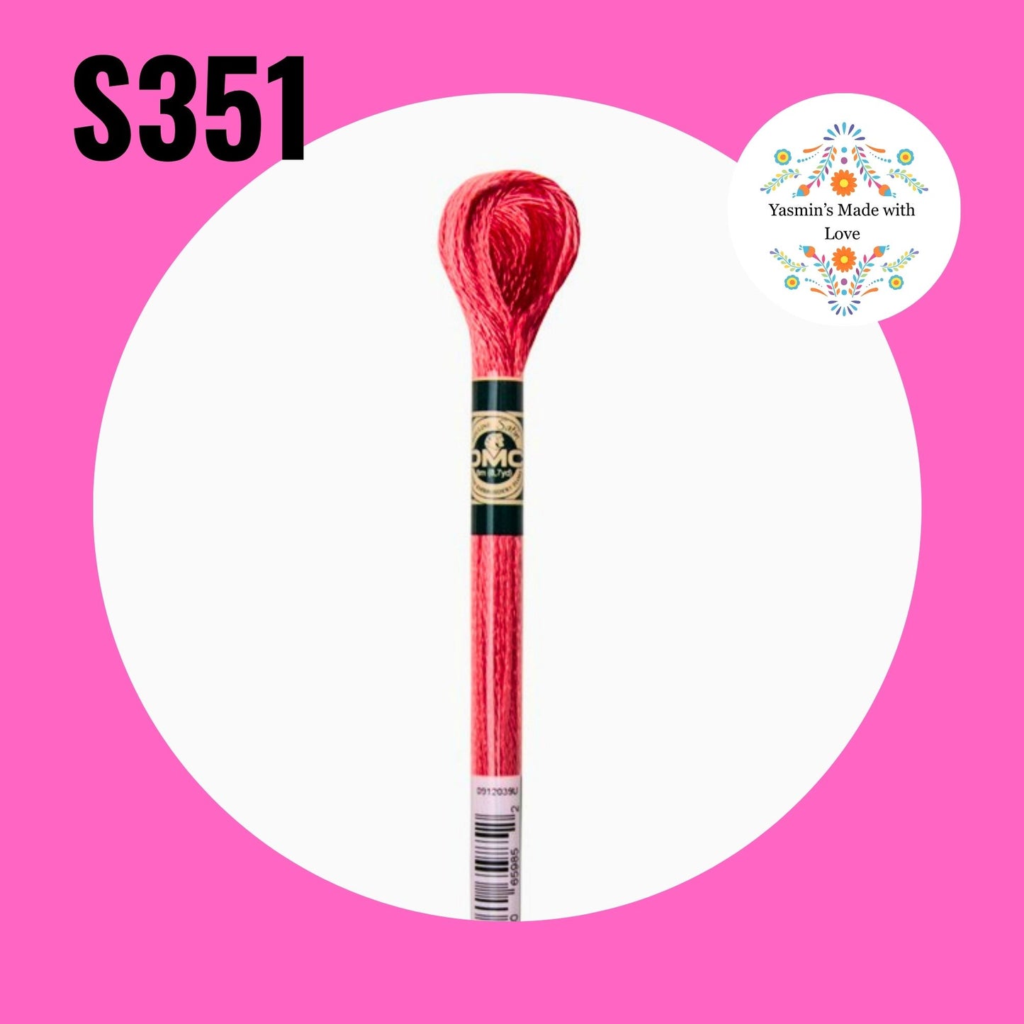 DMC S351 - Coral Satin Embroidery Thread