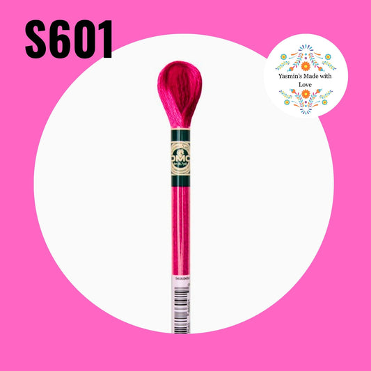 DMC S601 - Cranberry Dark Satin Embroidery Thread