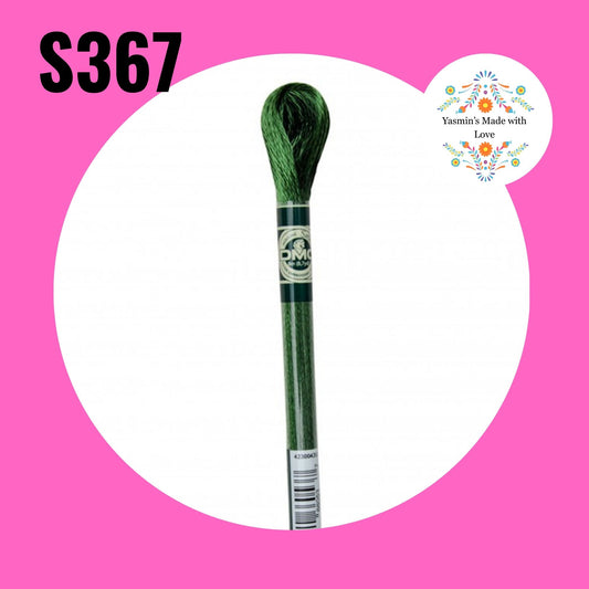 DMC S367 - Pistachio Green Dark Satin Embroidery Thread